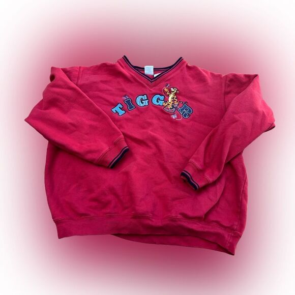 Vintage Y2K Disney Tigger Women’s V-Neck Sweatshirt - Picture 1 of 5
